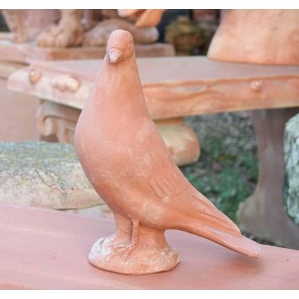 Impruneta Terracotta, Piccione singolo, Figur, Vogel, Taube