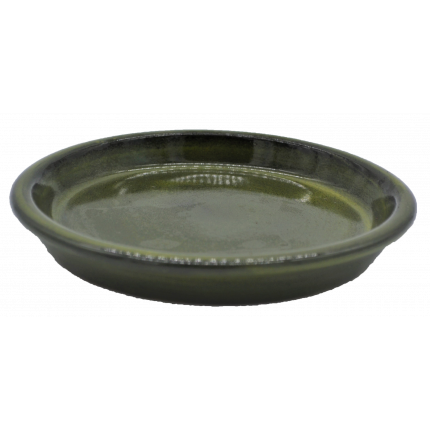 Unterteller, glasiert, rund, grün