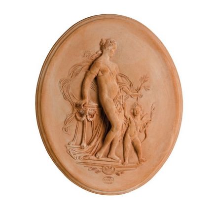 Impruneta Terracotta, Ovale Venere, Ovale Venus, Wand- Zierornament, Bilder