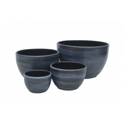 Blumentöpfe Serie Painted - Cloudy Black - 4 Größen