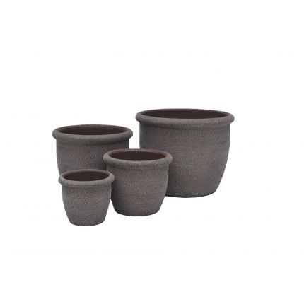 Blumentöpfe Painted Dusty Taupe- rund - 4 Größen