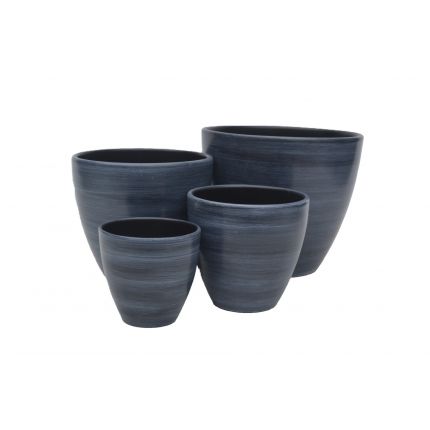 Blumentöpfe Painted Cloudy Black - rund - schwarz - 4 Größen