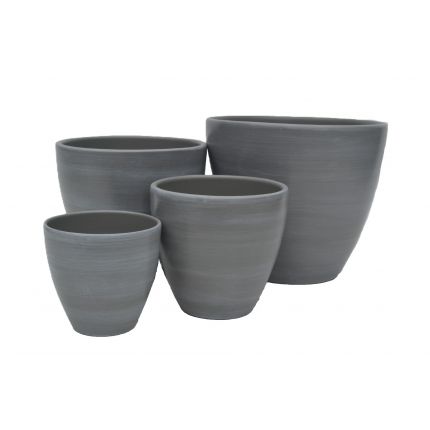 Blumentöpfe Painted - Cloudy Grey - rund - grau - 4 Größen