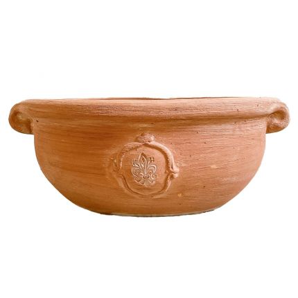 Galestro Terracotta, Cassetta Ovale Manici, Pflanzschale, oval, verziert, Schale, Tonschale, Terracottaschale, Topf, Tontopf, Terracottatopf