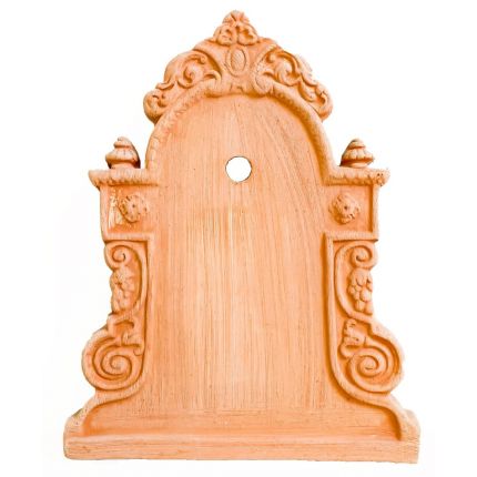 Galestro Terracotta, Pannello Mirella, Wandpanel mit Verzierung, Panel für Wandbrunnen