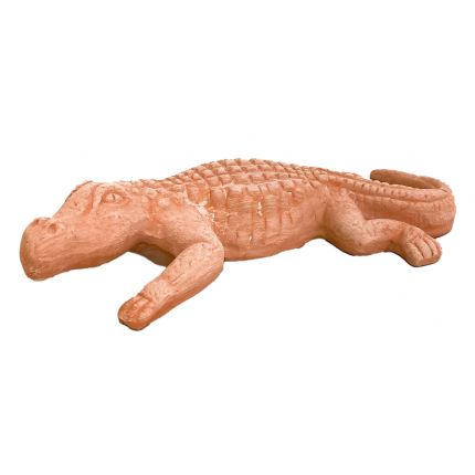Galestro Terracotta, Coccodrillo, Krokodil, Tierfigur, Terracottafigur, Dekoration