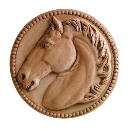 Impruneta Terracotta, Testa Cavallo, Pferdekopf, Wand- Zierornament, Bilder