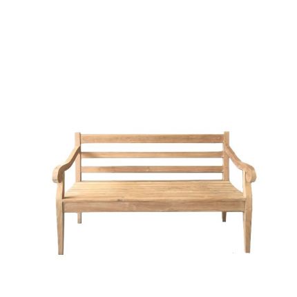 Gartenbank, Teak, breit, klassische Bank, Teakbank, Gartenmöbel