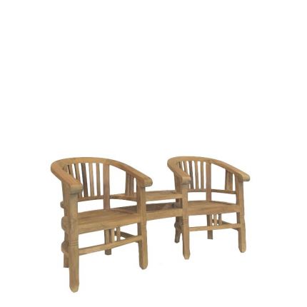 Gartenbank, Teak, Zweisitzer für Kinder, Teakbank, Bank, Gartenmöbel