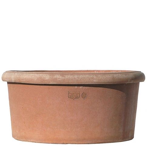 Impruneta Terracotta, Cilindro basso con orlo, Pflanztopf, rund, zylindrisch, schlicht, gesäumt, Terracottatopf