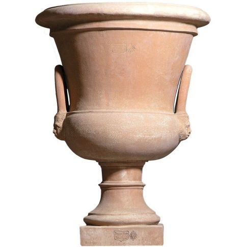 Impruneta Terracotta, Alzata a Campana con Manici, Glockenpokal mit Griffen