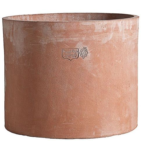 Impruneta Terracotta, Cilindro, runder Pflanztopf, Zylinder, Blumentopf, Vase