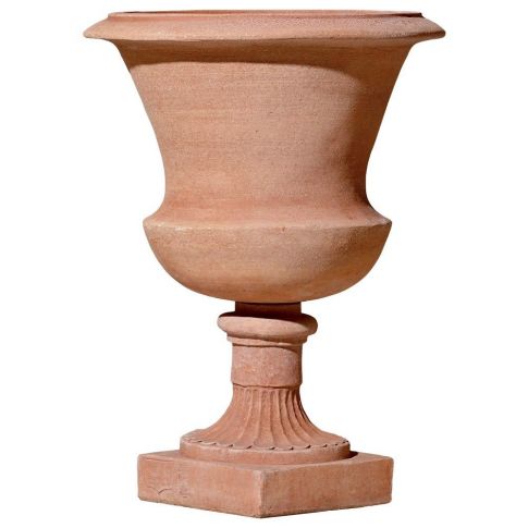 Impruneta Terracotta, Alzata Liscia, schlichter Pokal, Vase