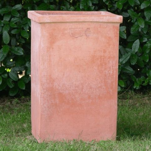 Impruneta Terracotta, Blumenkasten, hoch, schlicht