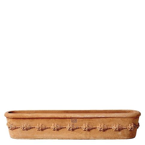 Impruneta Terracotta, Cassetta davanzale stondata con frutta, Blumengefäß