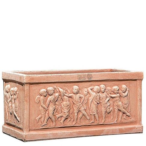 Impruneta Terracotta, Cassetta con putti a bassorilievo