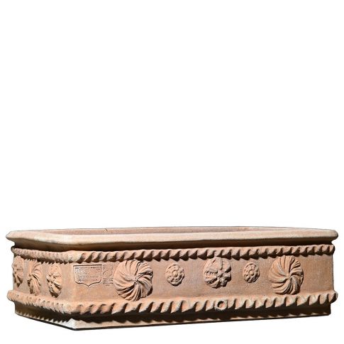 mpruneta Terracotta, Cassetta antica con girandole, Blumengefäß