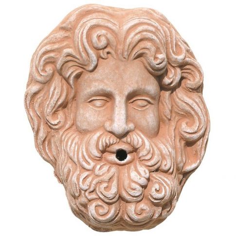 Impruneta Terracotta, Giove, Wandbild Maske "Jupiter", Dekoration, Relief