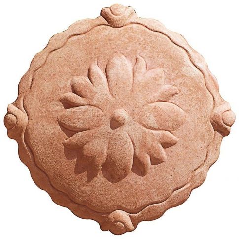 Impruneta Terracotta, Rosone Bassorilievo, Wandbild, Rosette, Dekoration