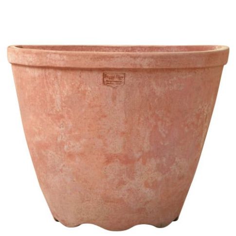 Impruneta Terracotta, Sottocannella alta Liscio, glatter hoher Wandtopf, Wasserhahnbecken