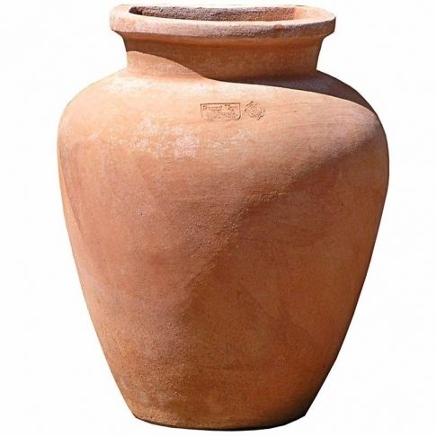 Impruneta Terracotta, Orcio Etrusco Liscio a Parete, etruskischer schlichter Wandkrug, Vase, Pflanzgefäß