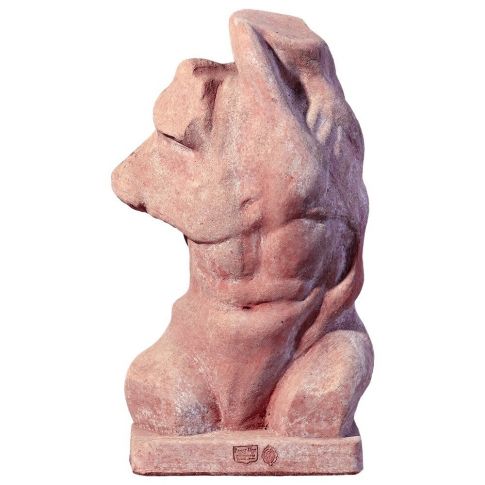 Impruneta Terracotta, Torso Maschile, männlicher Torso, Skulptur, Figur, Gartendekoration
