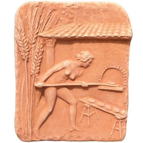 Impruneta Terracotta, Pannello "Il Forno", Wandbild "Ofen", Paneel, Dekoration