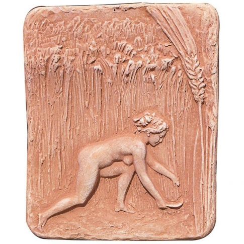 Impruneta Terracotta, Pannello "La Mietitura", Wandbild "Ernte", Paneel, Dekoration
