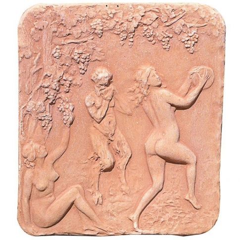 Impruneta Terracotta, Pannello "La Pergola", Wandbild "Laubengang", Paneel, Dekoration