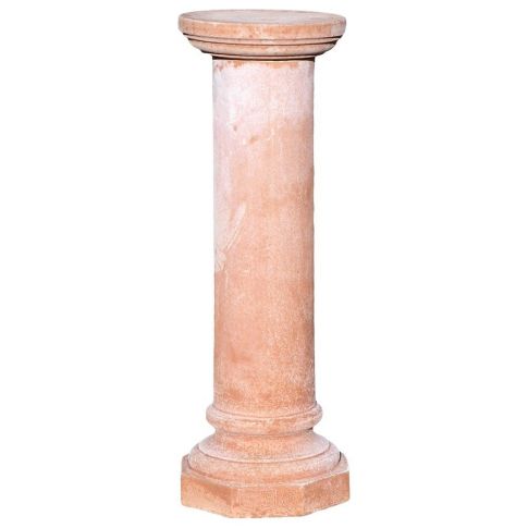 Impruneta Terracotta, Colonna Liscia, Base Ottagonale, glatte Säule mit achteckiger Basis