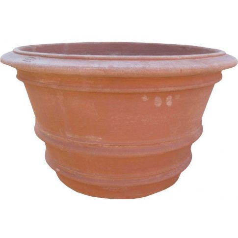 Galestro Terracotta, Conca Bassa, runder Blumentopf, Becken, Blumengef&auml;&szlig;