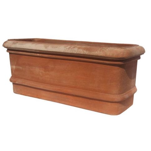 Galestro Terracotta, Cassetta Toscana, rechteckiger Pflanztopf, Blumentopf, Pflanzschale