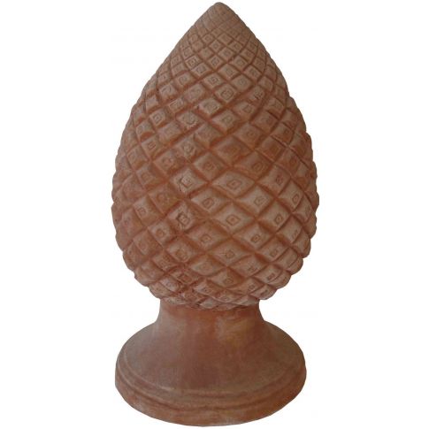 Galestro Terracotta, Pina, Pinienzapfen auf Sockel, Gartendekoration