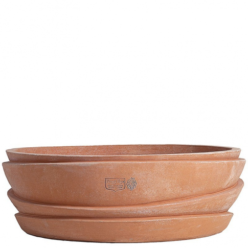 Impruneta Terracotta, Hula Hoop, Pflanztopf, Blumentopf, rund, modern, grau, verziert, Terracottatopf, Blumenschale, Pflanzsschale