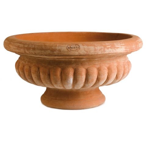 Impruneta Terracotta, Ciotola Baccellata, Pokal, Vase, Pflanztopf
